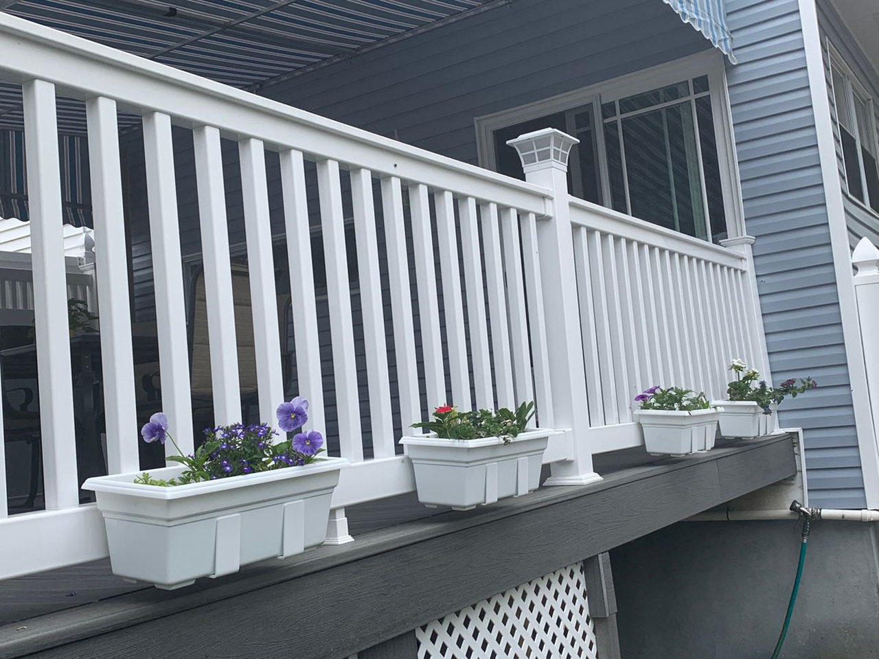 Customer Photo - Flower Boxes on Bottom Deck Rail